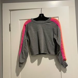 Aviator Nation Grey Cropped Sweatshirt